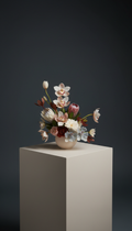 Minimalist Floral Installation with Rare Blooms