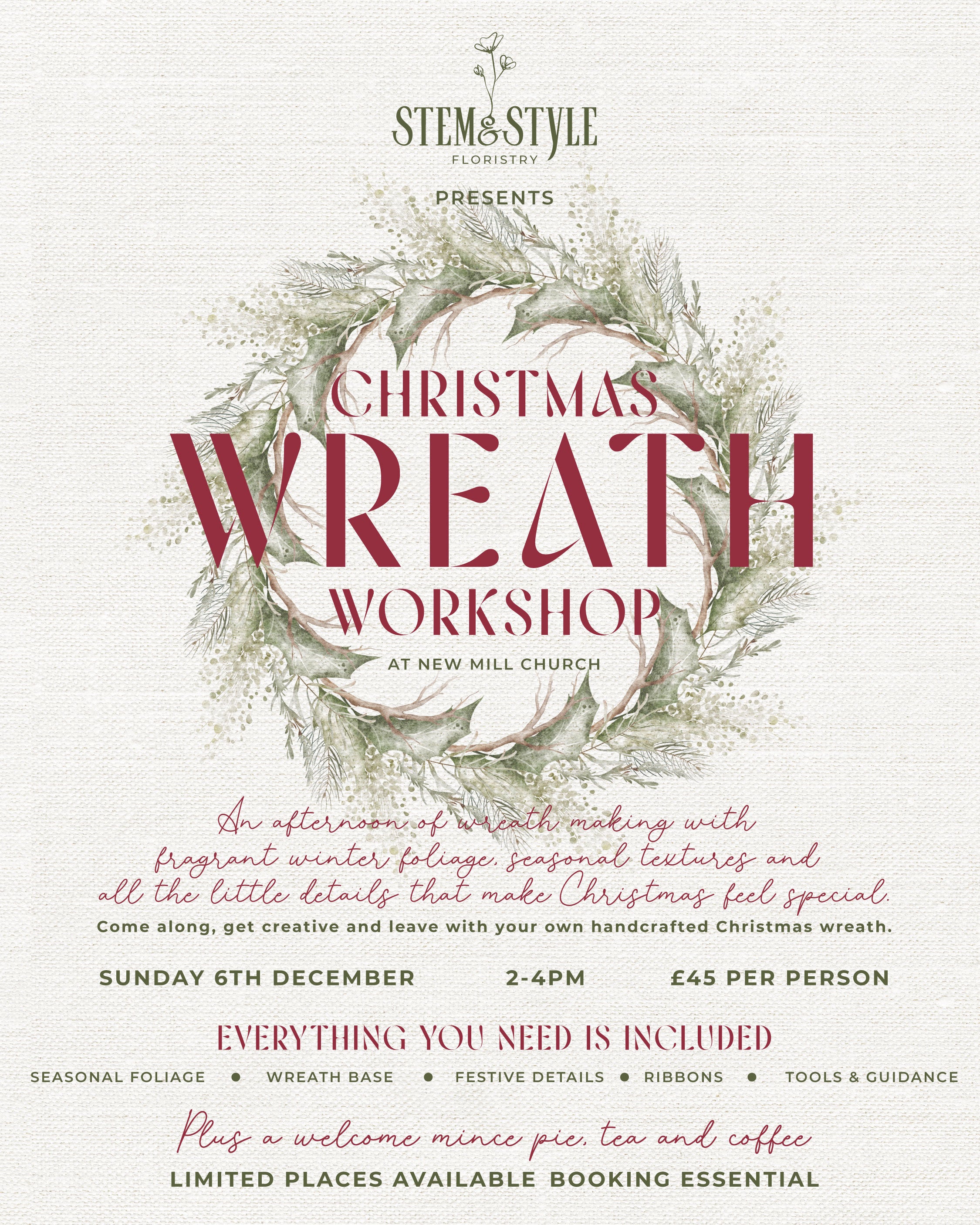 New Mill Church Wreath Workshop